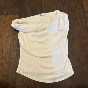 Zara Cream one shoulder top